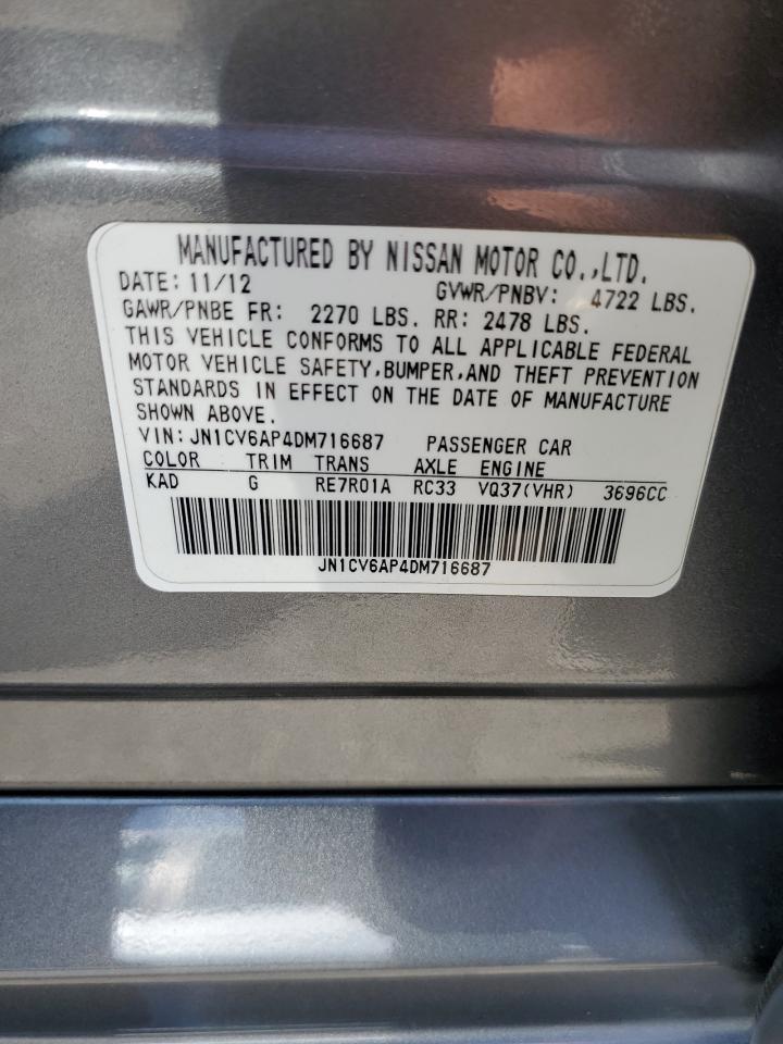 JN1CV6AP4DM716687 2013 Infiniti G37 Base