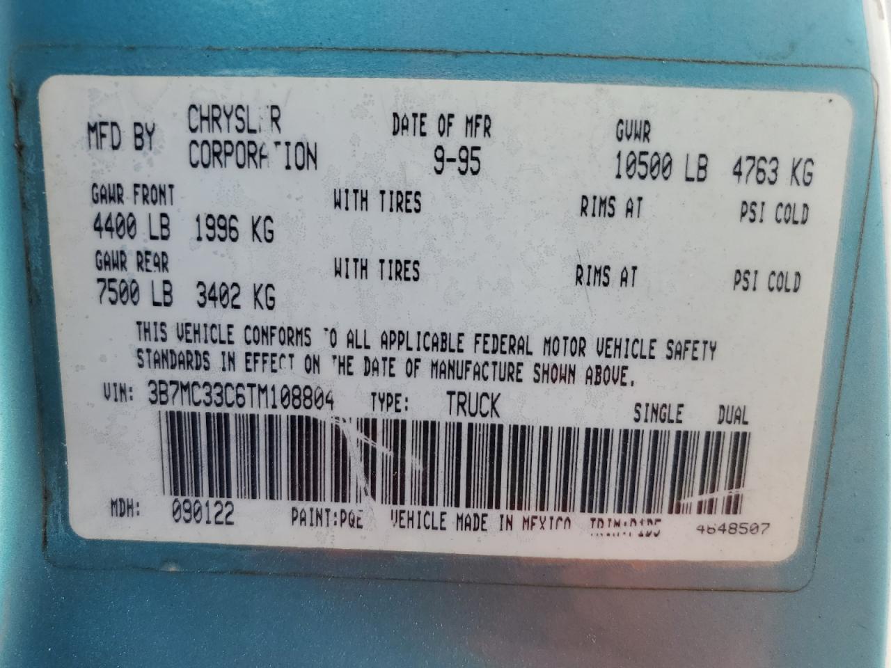 3B7MC33C6TM108804 1996 Dodge Ram 3500