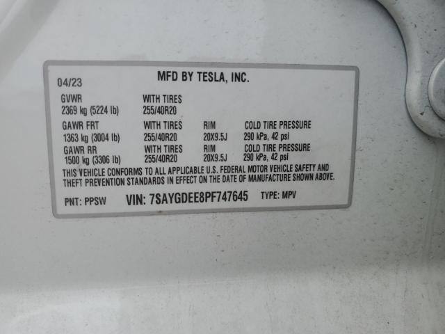 2023 TESLA MODEL Y - 7SAYGDEE8PF747645