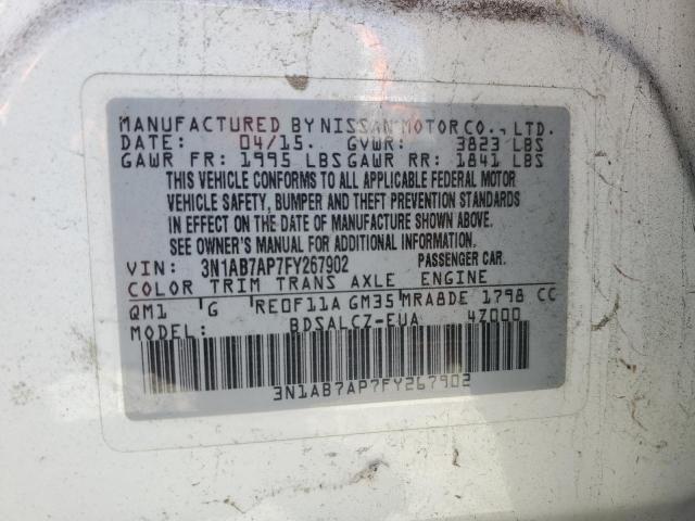 VIN 3N1AB7AP7FY267902 2015 Nissan Sentra, S no.12