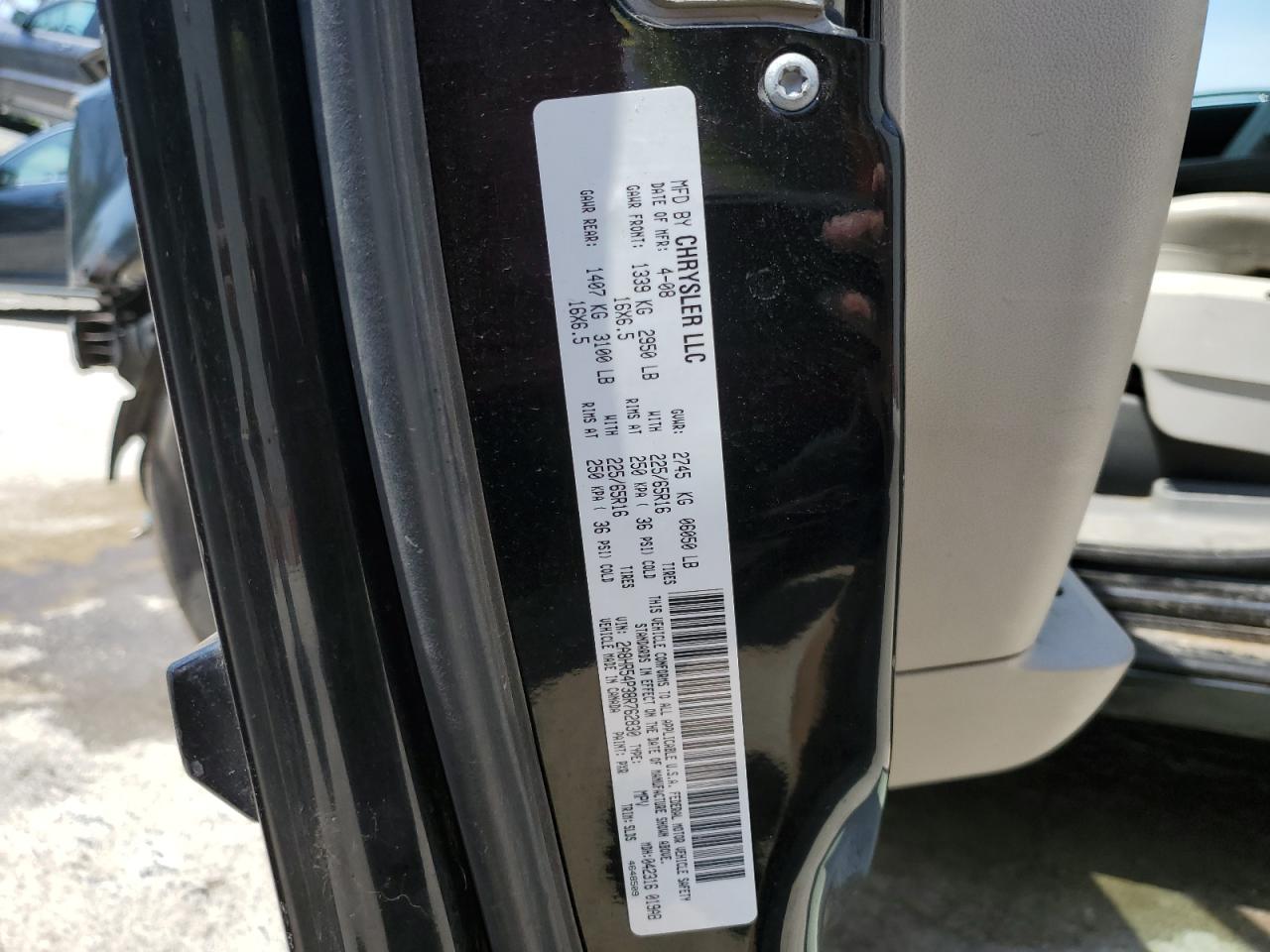 2A8HR54P38R762830 2008 Chrysler Town & Country Touring