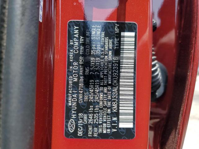 2019 Hyundai Tucson Limited VIN: KM8J33AL0KU923916 Lot: 56124414