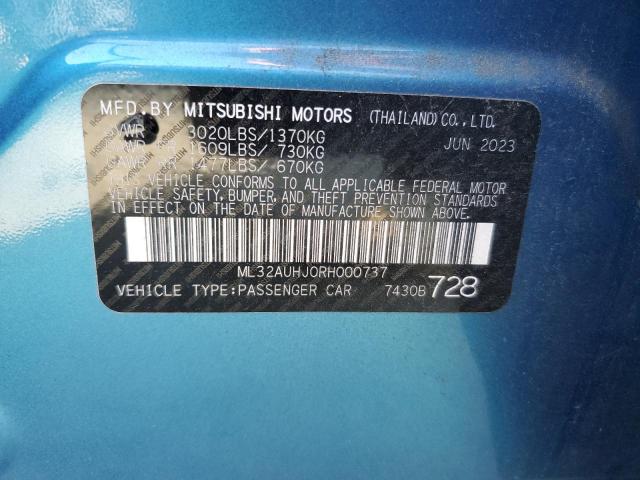 2024 Mitsubishi Mirage Es VIN: ML32AUHJ0RH000737 Lot: 59226704