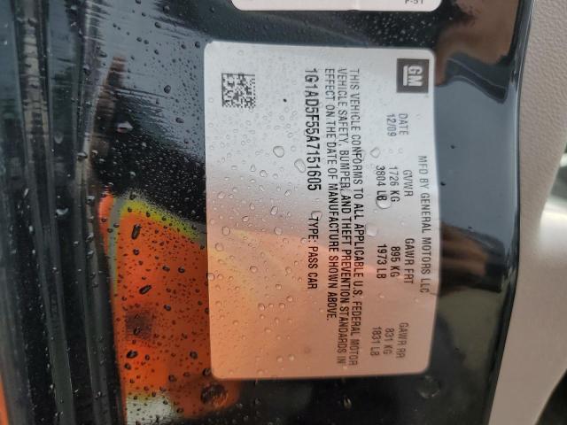 2010 Chevrolet Cobalt 1Lt VIN: 1G1AD5F55A7151605 Lot: 57295504