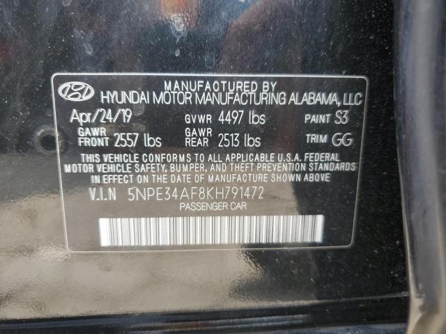 5NPE34AF8KH791472 2019 HYUNDAI SONATA - Image 12