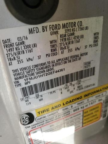 2016 Ford Expedition Xlt VIN: 1FMJU1HT2GEF44361 Lot: 58580194