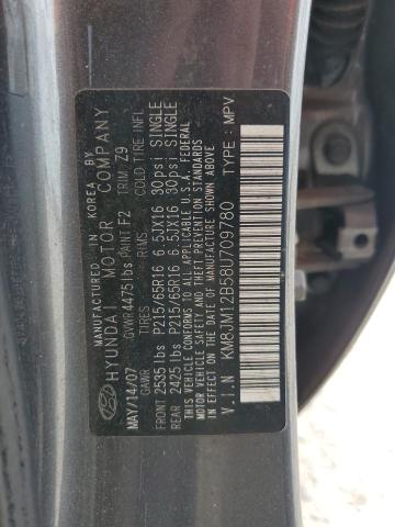 2008 Hyundai Tucson Gls VIN: KM8JM12B58U709780 Lot: 60965984