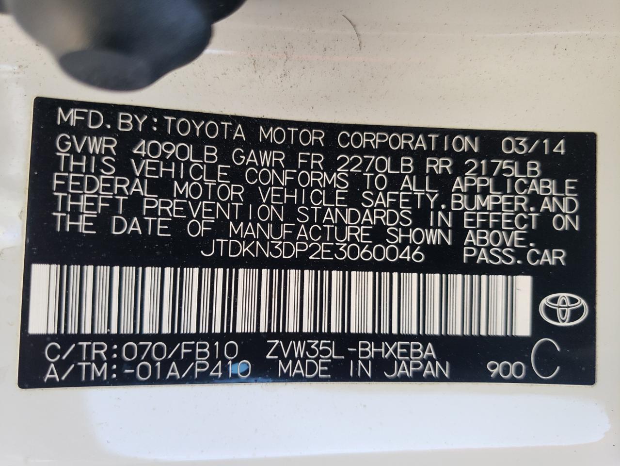 JTDKN3DP2E3060046 2014 Toyota Prius Plug-In