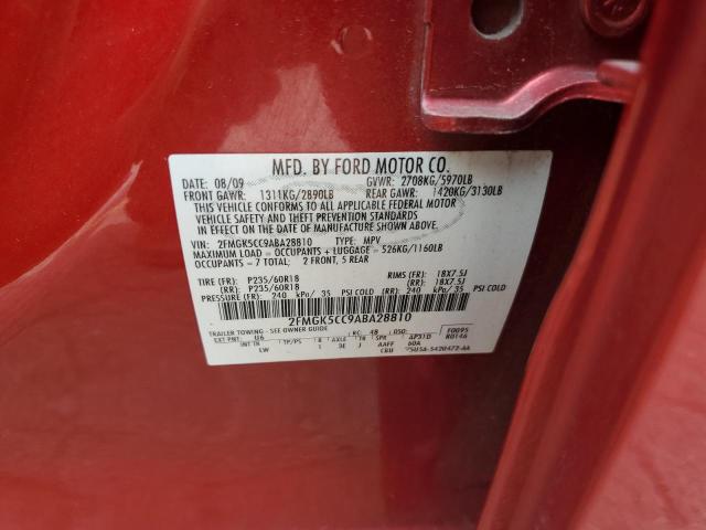 2010 Ford Flex Sel VIN: 2FMGK5CC9ABA28810 Lot: 57518064