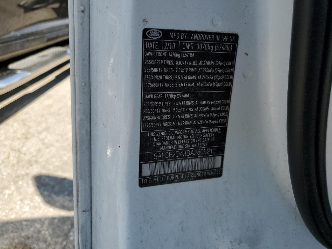 SALSF2D43BA280521 2011 Land Rover Range Rover Sport Hse