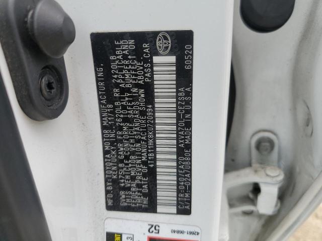 VIN 4T1B11HK8KU720994 2019 Toyota Camry, L no.13