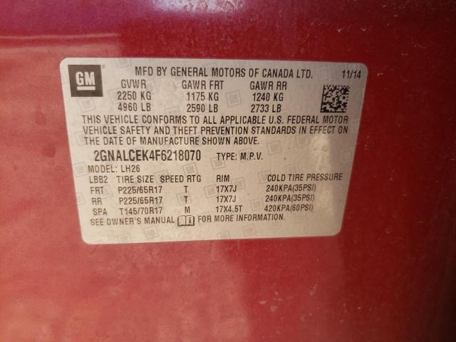 2GNALCEK4F6218070 2015 CHEVROLET EQUINOX - Image 13