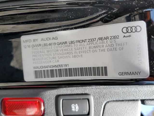 VIN WAUGMAF40HN055191 2017 Audi A4, Ultra Premium no.12