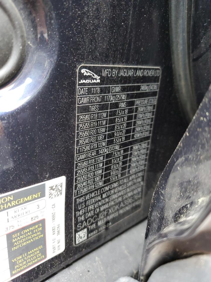 SADCJ2FX0KA396264 2019 Jaguar F-Pace Premium