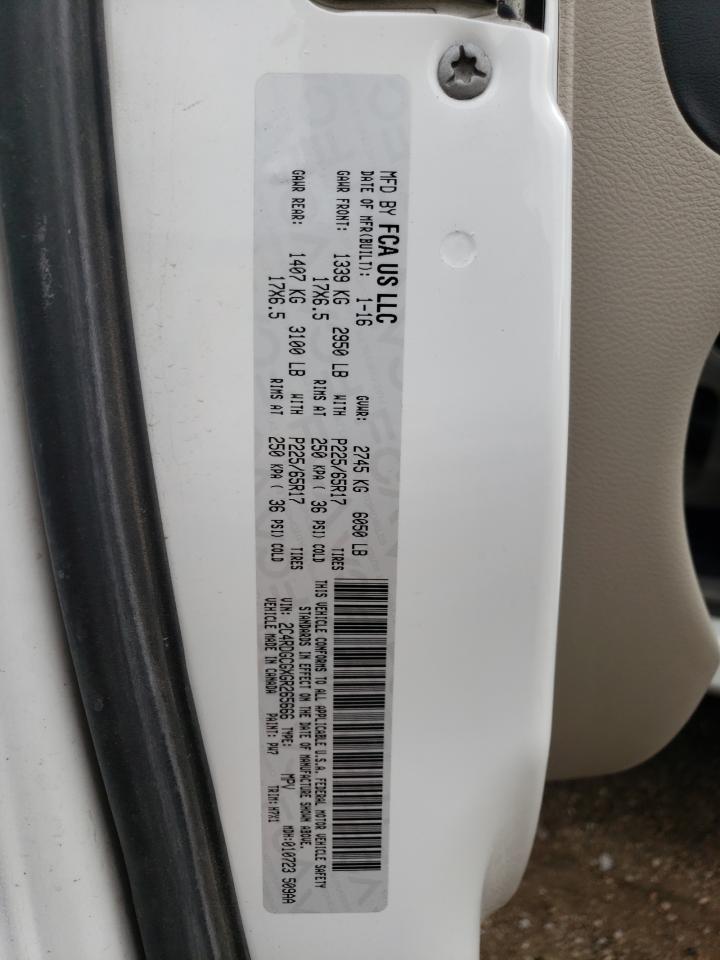 2C4RDGCGXGR265666 2016 Dodge Grand Caravan Sxt