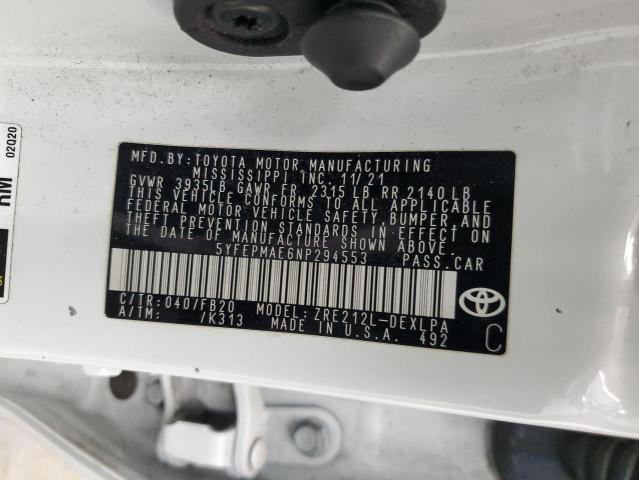 5YFEPMAE6NP294553 2022 TOYOTA COROLLA - Image 13