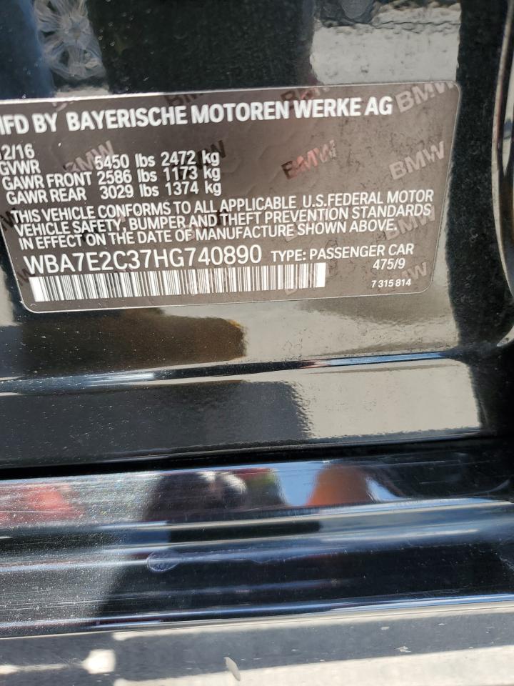 WBA7E2C37HG740890 2017 BMW 740 I