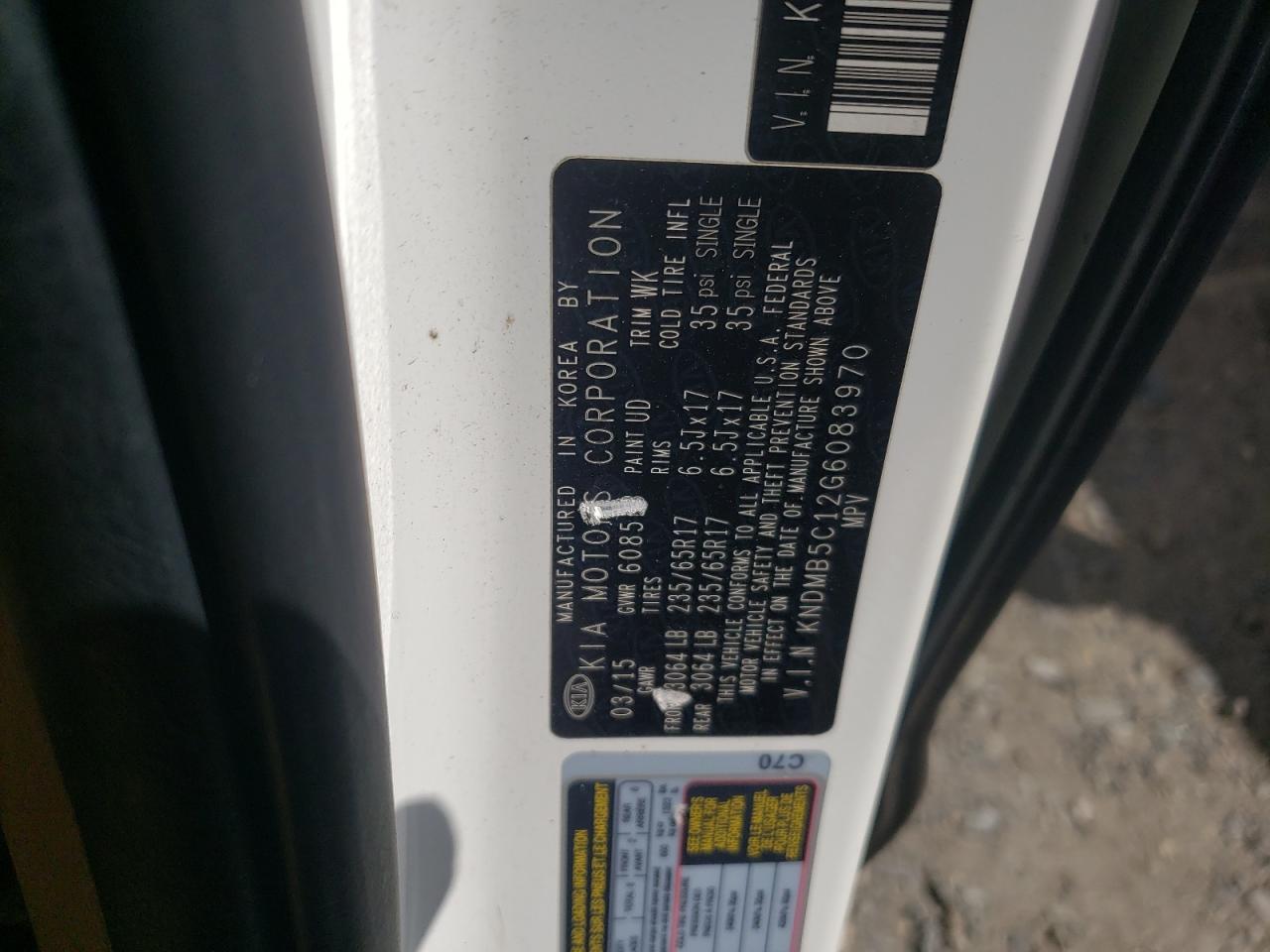 KNDMB5C12G6083970 2016 Kia Sedona Lx