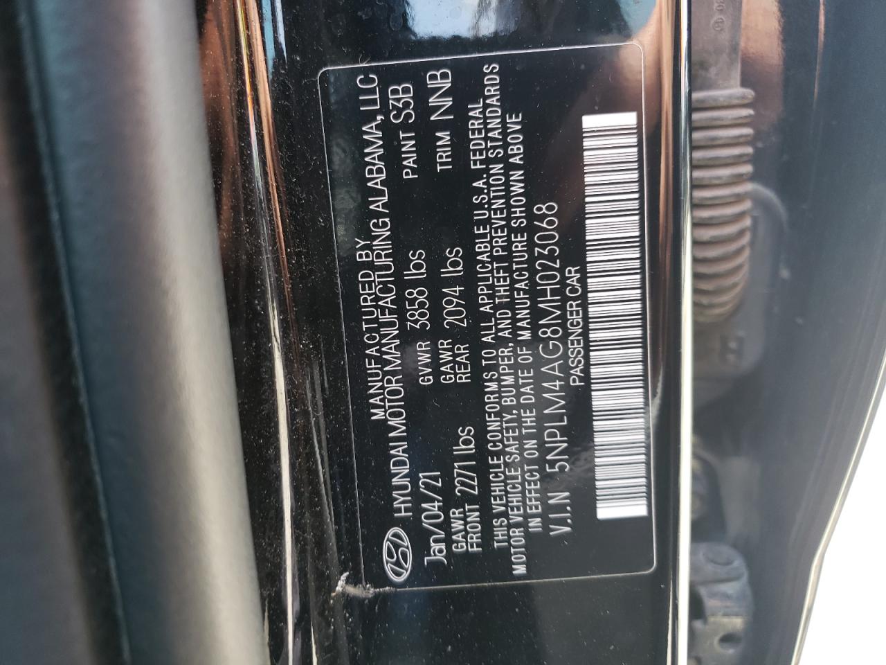 5NPLM4AG8MH023068 2021 Hyundai Elantra Sel