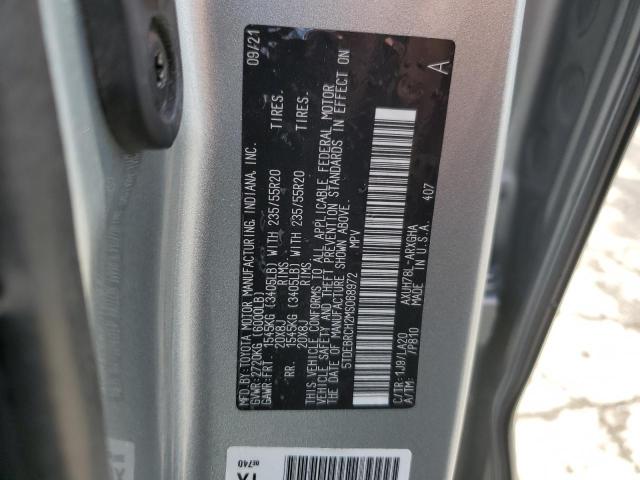 2021 Toyota Highlander Hybrid Platinum VIN: 5TDEBRCH2MS068972 Lot: 57482814