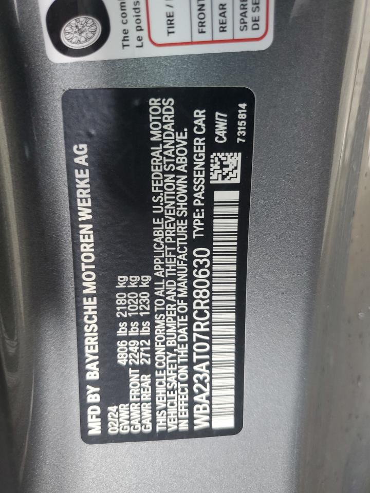 WBA23AT07RCR80630 2024 BMW 430I