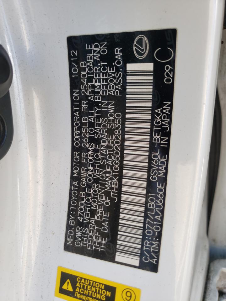 JTHBK1GG5D2028350 2013 Lexus Es 350