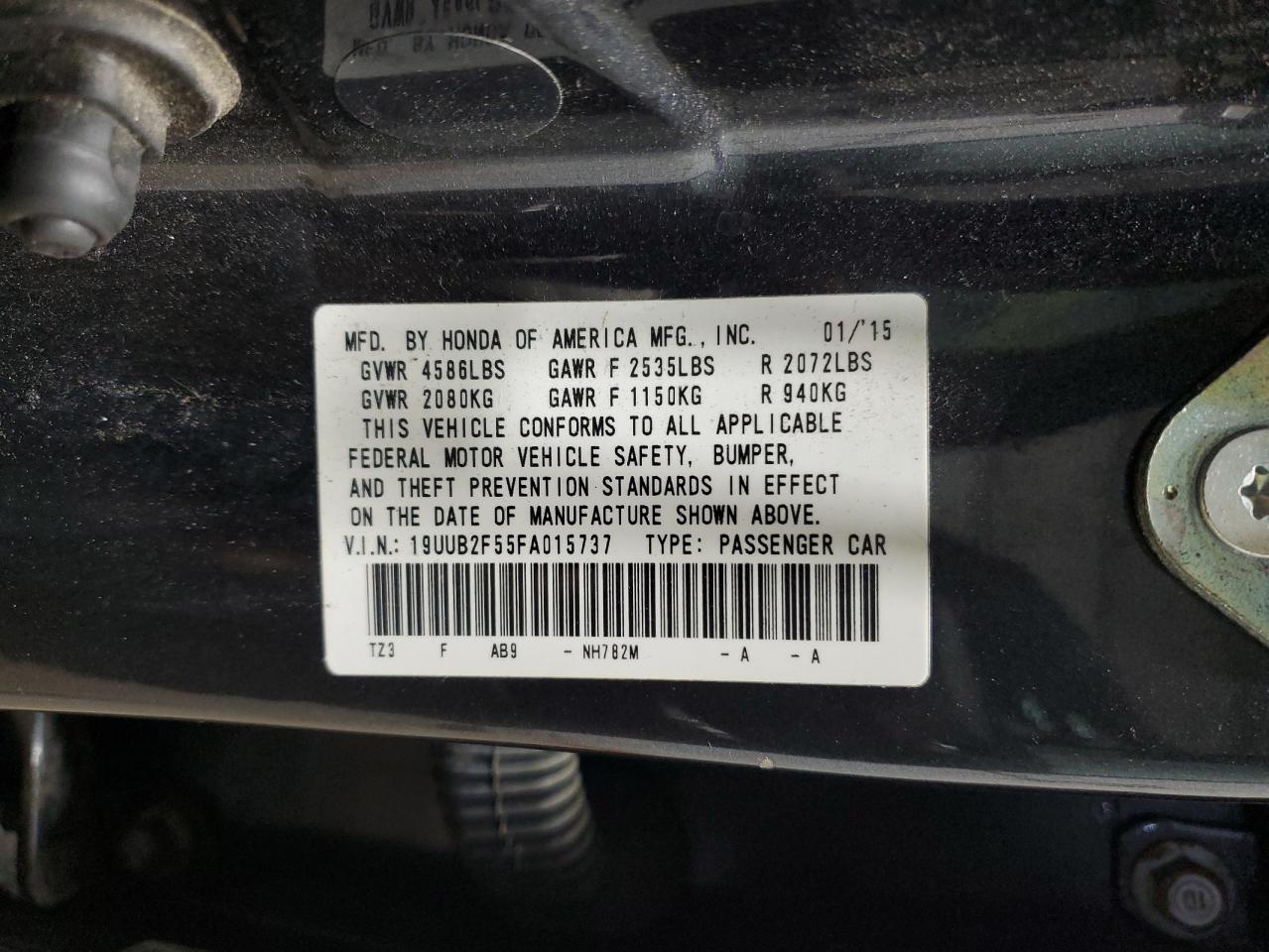 19UUB2F55FA015737 2017 Acura Tlx Tech