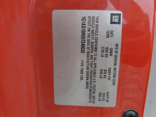 2009 Chevrolet Cobalt Ls VIN: 1G1AS18H997248632 Lot: 60097294