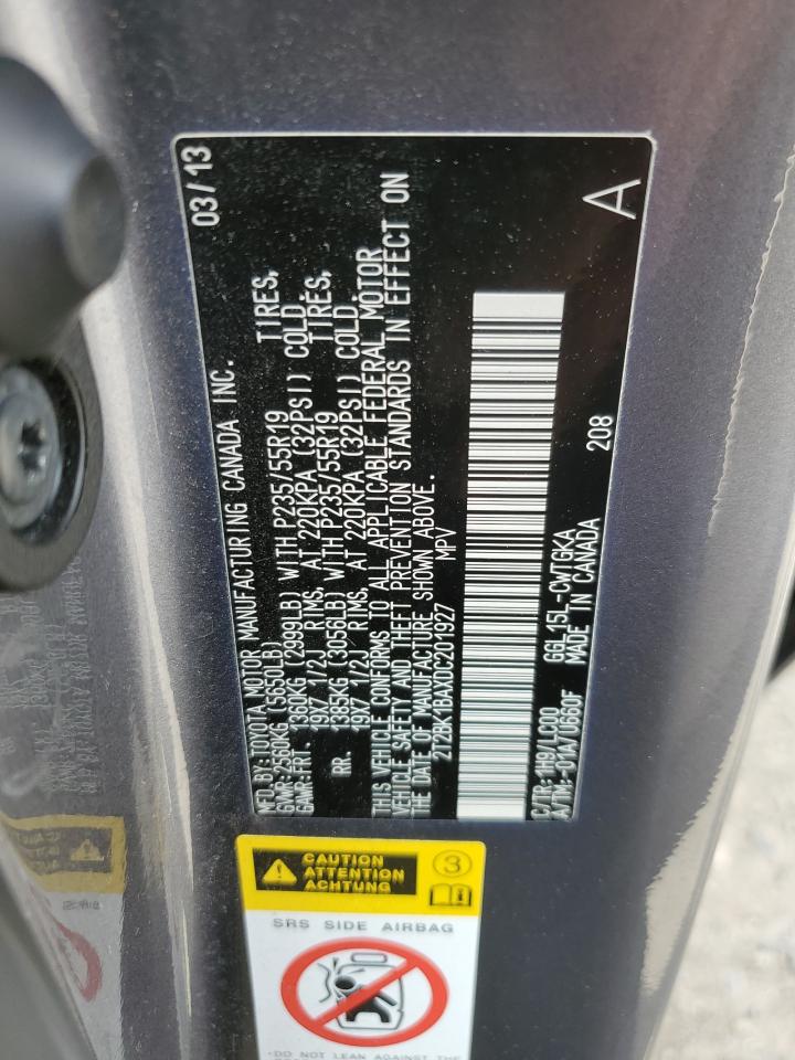 2T2BK1BAXDC201927 2013 Lexus Rx 350 Base