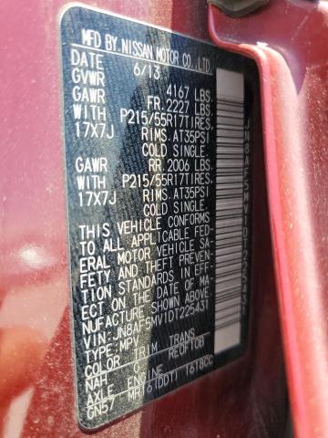 2013 Nissan Juke S VIN: JN8AF5MV1DT225431 Lot: 59367064