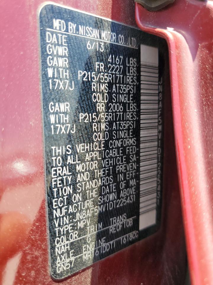 JN8AF5MV1DT225431 2013 Nissan Juke S