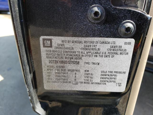 2005 GMC New Sierra K1500 VIN: 2GTEK19B851270258 Lot: 57054224