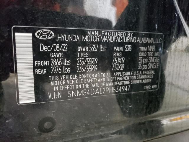 2023 Hyundai Santa Fe Limited VIN: 5NMS4DAL2PH534947 Lot: 58469144