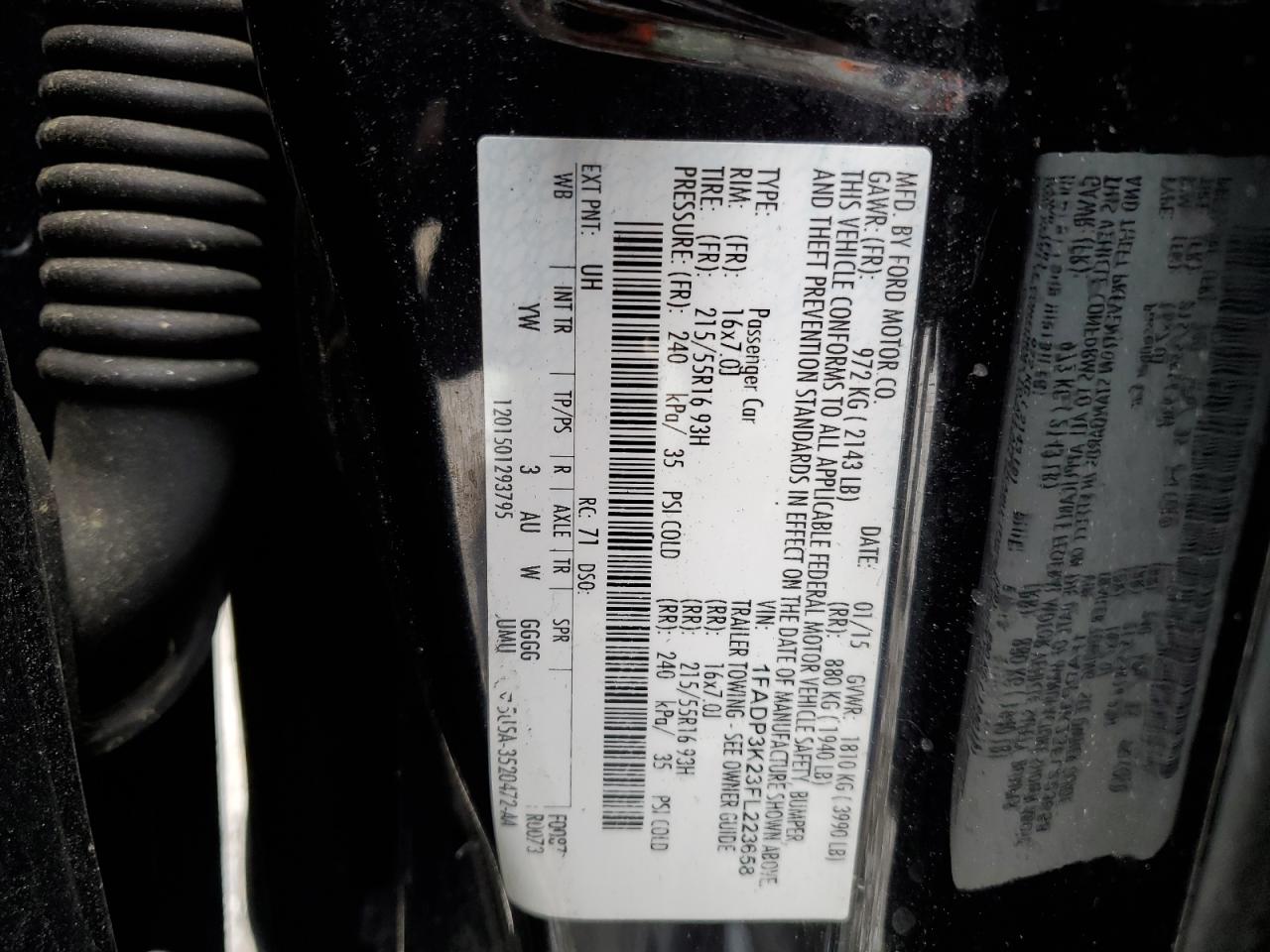 1FADP3K23FL223658 2015 Ford Focus Se