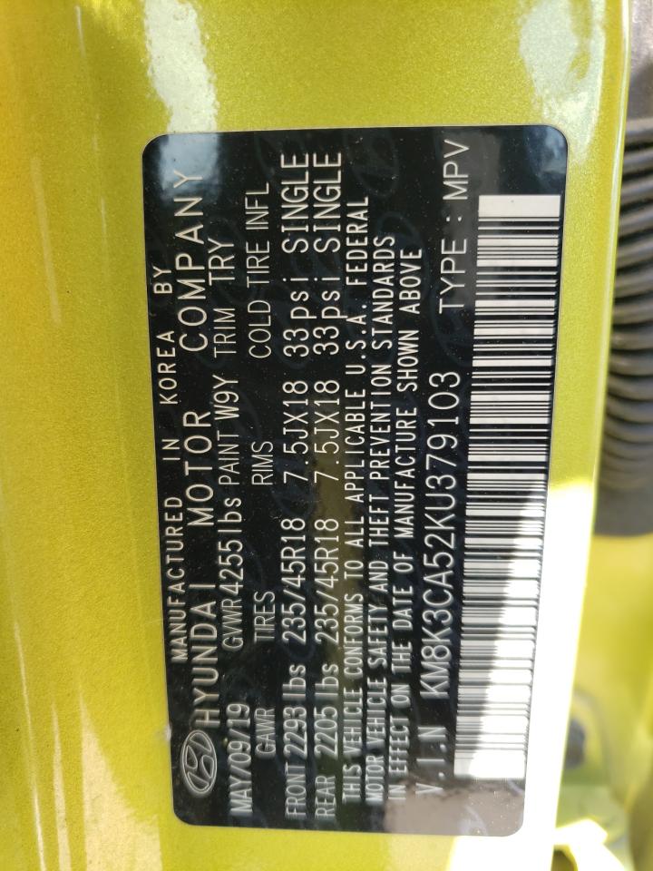 KM8K3CA52KU379103 2019 Hyundai Kona Limited