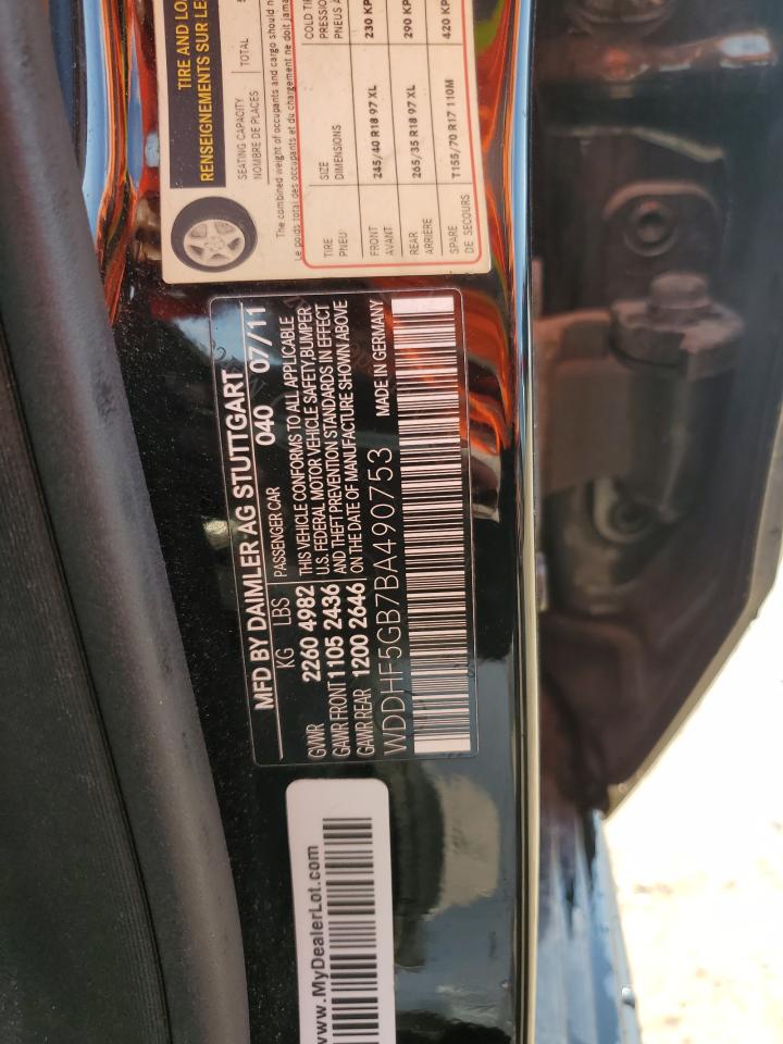 WDDHF5GB7BA490753 2011 Mercedes-Benz E 350