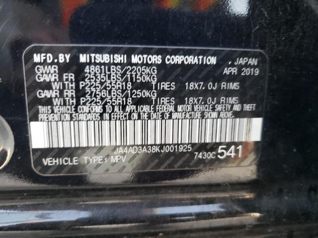 2019 Mitsubishi Outlander Se VIN: JA4AD3A38KJ001925 Lot: 58146754