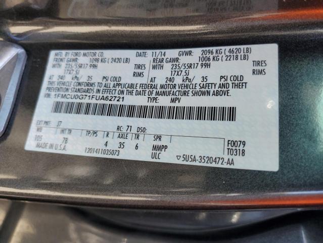 1FMCU0G71FUA62721 2015 FORD ESCAPE - Image 12