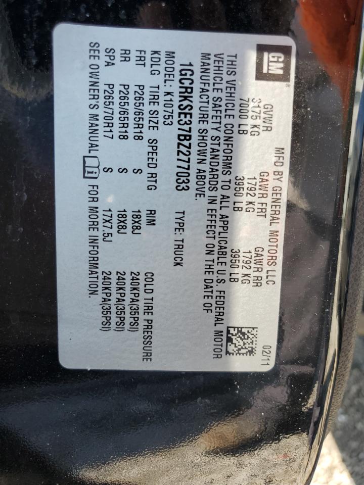 1GCRKSE37BZ277033 2011 Chevrolet Silverado K1500 Lt