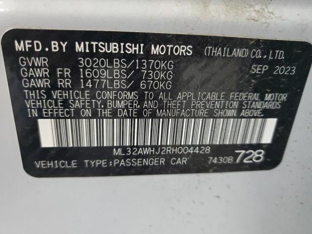 2024 Mitsubishi Mirage Se VIN: ML32AWHJ2RH004428 Lot: 57153474