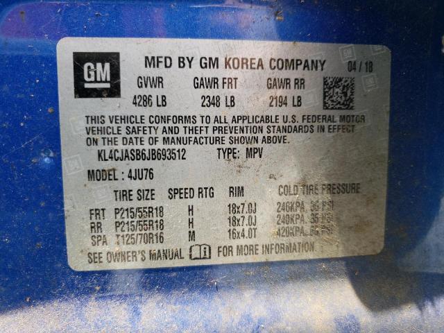 2018 Buick Encore Preferred VIN: KL4CJASB6JB693512 Lot: 57701234