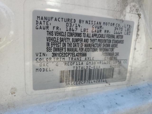 2014 Nissan Versa Note S VIN: 3N1CE2CP7EL428566 Lot: 58975044