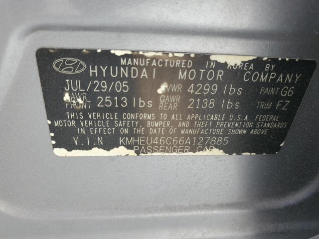 KMHEU46C66A127885 2006 Hyundai Sonata Gls