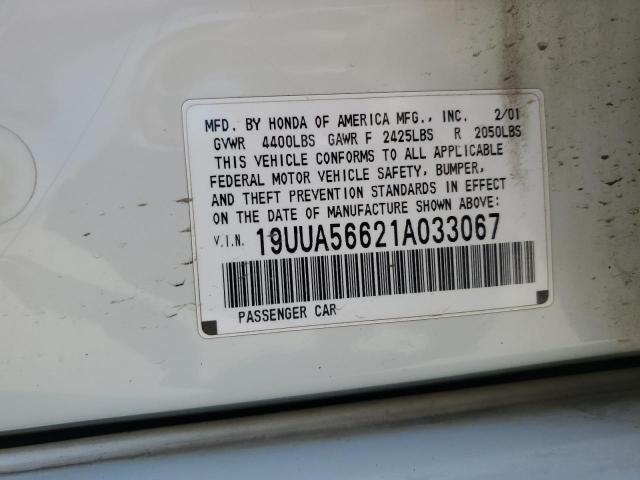 2001 Acura 3.2Tl VIN: 19UUA56621A033067 Lot: 59279874