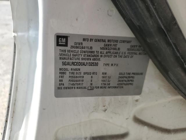 2010 Buick Enclave Cxl VIN: 5GALRCED0AJ132530 Lot: 58743434