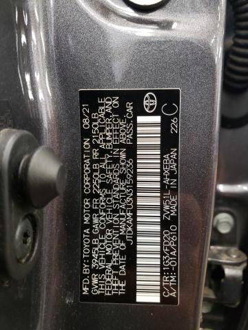 2022 Toyota Prius Night Shade VIN: JTDKAMFU3N3159236 Lot: 57926644