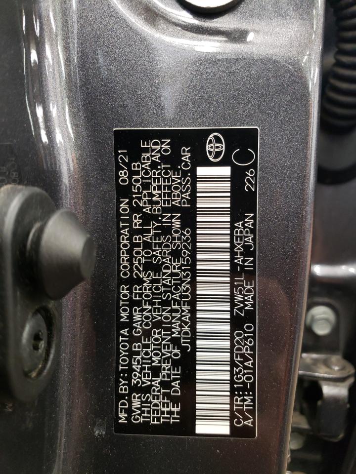 JTDKAMFU3N3159236 2022 Toyota Prius Night Shade