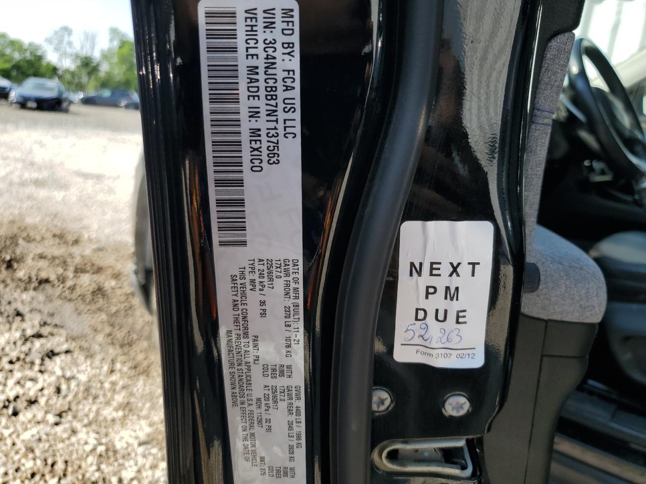 3C4NJCBB7NT137563 2022 Jeep Compass Latitude