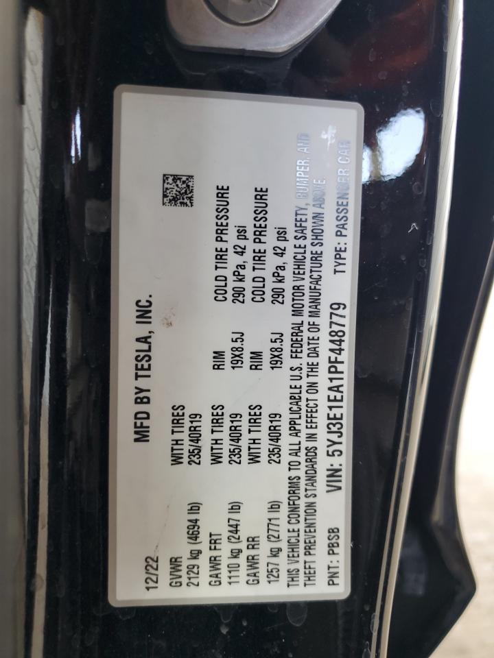 5YJ3E1EA1PF448779 2023 Tesla Model 3