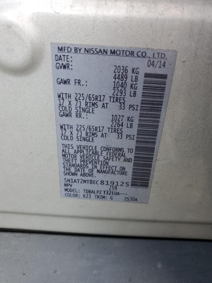 5N1AT2MT8EC819125 2014 Nissan Rogue S